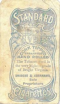 1905-06 Sniders & Abrahams Standard Cigarettes Series B - VFA #NNO Thomas McKinley Back